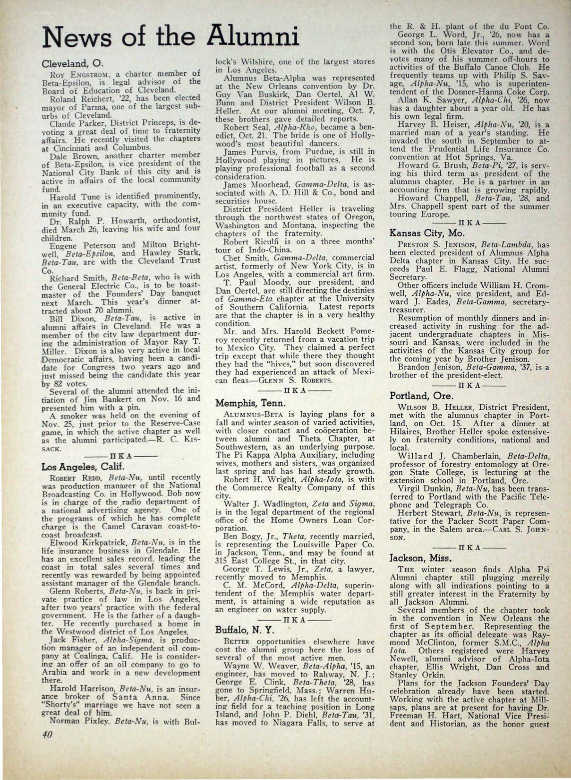 News Of The Alumni, December 1936